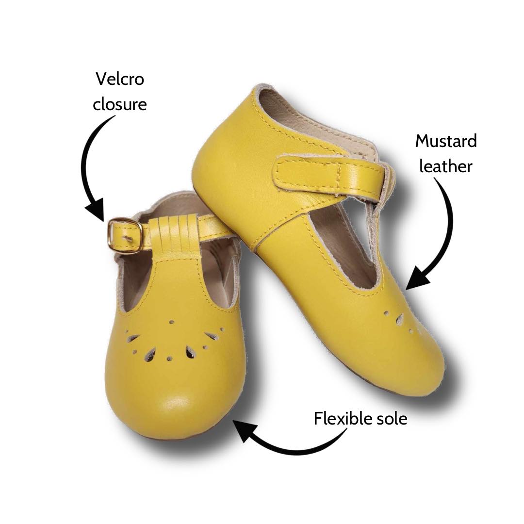 AUBREIGH Children's T-Strap in Mustard